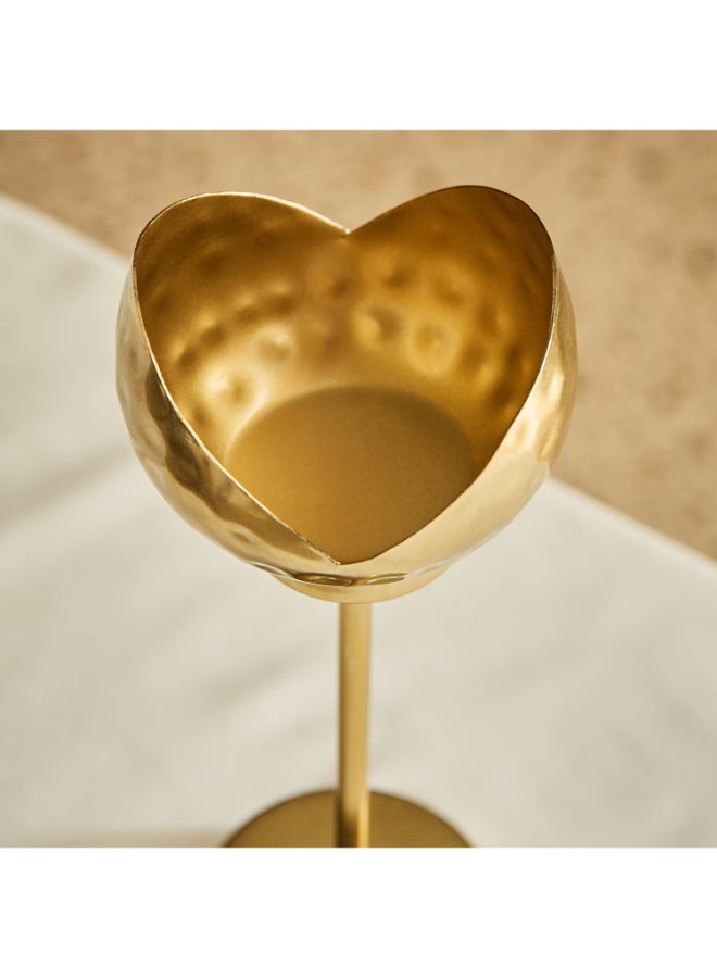 Home Box Hammered Gold Candleholder for Home Decor - Image 3